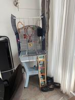 Calla vogelkooi op standaard met speeltjes., Ophalen, Nieuw, Metaal, Vogelkooi