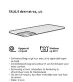 Ikea Talgje  Topper 90x200, 90 cm, Eenpersoons, Ophalen of Verzenden, Zo goed als nieuw