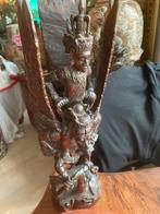 Vishnu op Garuda - Balinees Palissander Beeld, Antiek en Kunst, Ophalen of Verzenden