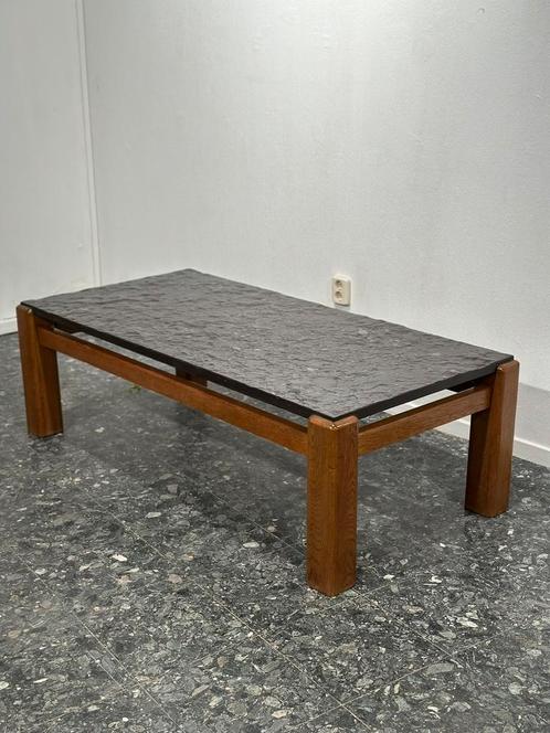 Vintage Midcentury Bauhaus Brutalistische Salontafel, Huis en Inrichting, Tafels | Salontafels, Zo goed als nieuw, Minder dan 50 cm