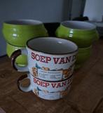 Gratis: 4 soepkommen (groen) en 2 soepkommen (beige/bruin), Ophalen, Zo goed als nieuw, Kom(men), Overige stijlen