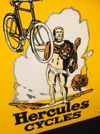 Zeldzaam emaille reclamebord “Hercules Cycles “ periode  191, Verzamelen, Merken en Reclamevoorwerpen, Reclamebord, Ophalen
