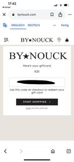 Tegoedbon Voucher Giftcard By Nouck, Tickets en Kaartjes, Eén persoon, Cadeaubon, Overige typen