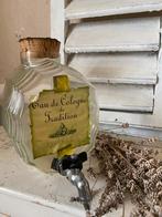 Mooie grote oude glazen eau de cologne bewaar pot, Ophalen of Verzenden