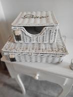 Witte rieten manden set, Overige materialen, Gebruikt, 50 tot 100 cm, Ophalen of Verzenden