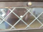 Dressoir met glas in lood raampje, Huis en Inrichting, Kasten | Dressoirs, Ophalen, Gebruikt, Met deur(en), 150 tot 200 cm