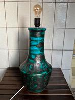 Vintage West Germany tafellamp zwart turqoise fat lava xxl, Huis en Inrichting, Lampen | Tafellampen, Minder dan 50 cm, Overige materialen
