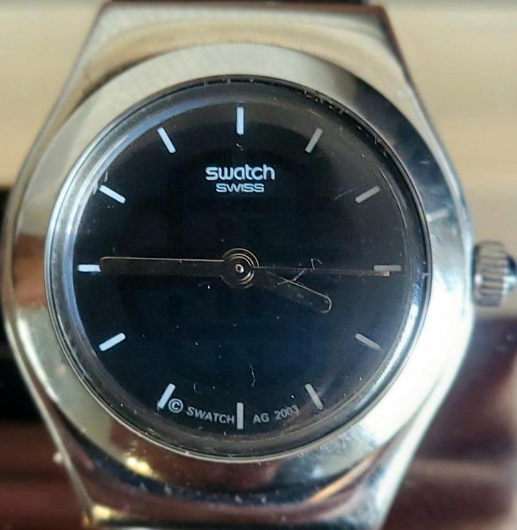 Vintage Swatch horloge AG 2003, Sieraden, Tassen en Uiterlijk, Horloges | Dames, Gebruikt, Polshorloge, Swatch, Staal, Overige materialen