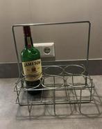 Brocante ijzeren flessenrek, Ophalen of Verzenden