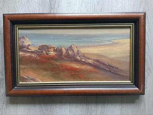 Zeegezicht met vliegende meeuwen - gesigneerd, Antiek en Kunst, Kunst | Schilderijen | Klassiek, Ophalen of Verzenden