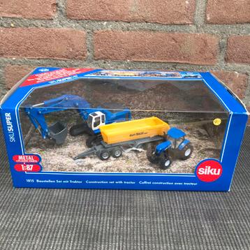 1:87 SIKU 1815 GRAAFMACHINE + TRACTOR + AANHANGER.NÚ 30,- !! beschikbaar voor biedingen