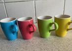 4 gekleurde espresso kopjes Tams England, Ophalen of Verzenden, Zo goed als nieuw, Overige stijlen, Kop(pen) en/of Schotel(s)