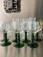 7 vintage wijnglazen wijnglas set groen, Ophalen