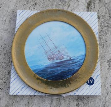 Berendsohn Boten Wandbord en 5 Onderzetters met Messing rand beschikbaar voor biedingen