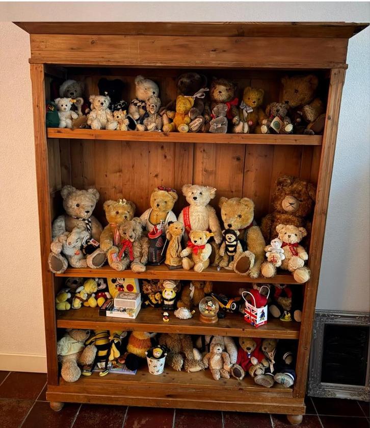 Antieke open boerderijkast / servieskast – massief hout, Antiek en Kunst, Antiek | Meubels | Kasten, Ophalen of Verzenden