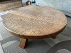 Rustieke massief eiken salontafel., Huis en Inrichting, Tafels | Salontafels, Ophalen, Gebruikt, 100 tot 150 cm, Rustiek