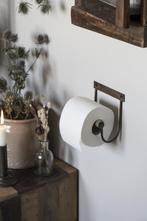 Toiletrolhouder Houten Roll - Black - Landelijk-stoer-sober, Huis en Inrichting, Ophalen of Verzenden, Nieuw, Zwart, Overige typen