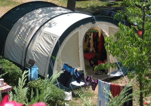 6 persoons katoenen tunneltent te koop, Caravans en Kamperen, Tenten, tot en met 6, Gebruikt, Ophalen