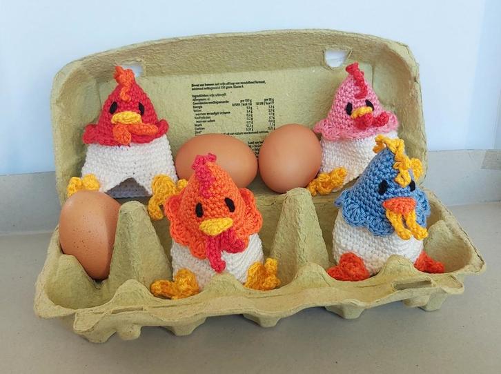 Zelfgemaakte eierwarmers grappige kippetjes, Hobby en Vrije tijd, Overige Hobby en Vrije tijd, Nieuw, Ophalen of Verzenden