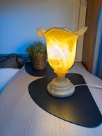 Gelige Albast Tafellamp, Huis en Inrichting, Ophalen of Verzenden, Gebruikt, Overige materialen, Minder dan 100 cm