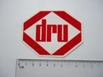 sticker oud DRU gashaard logo ulft kachel retro, Verzenden, Zo goed als nieuw, Bedrijf of Vereniging