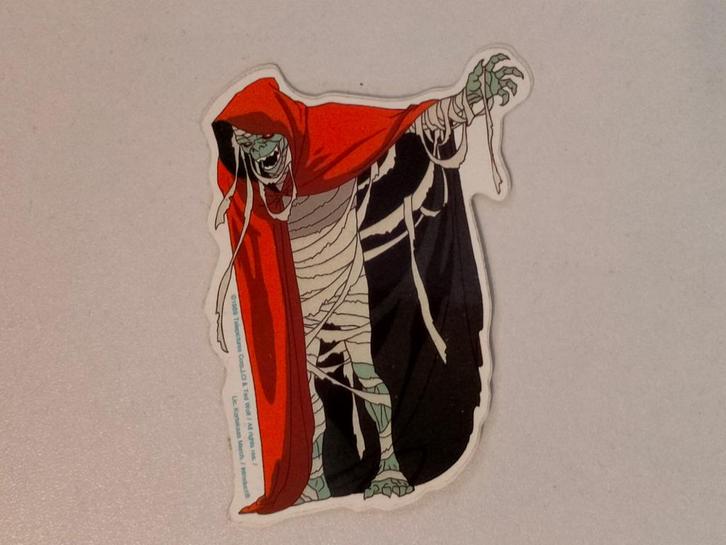 Thundercats Mumm Ra mummie vintage 1989 sticker rare serie, Verzamelen, Stickers, Gebruikt, Strip of Tekenfilm, Ophalen of Verzenden