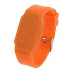 Oranje LED horloge izgs, Sieraden, Tassen en Uiterlijk, Horloges | Heren, Overige merken, Kunststof, Polshorloge, Nieuw
