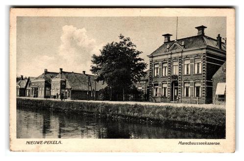 Nieuwe Pekela, Marechausseekazerne, Verzamelen, Ansichtkaarten | Nederland, Gelopen, Groningen, 1920 tot 1940, Verzenden