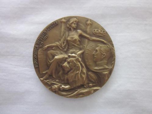 Bronzen penning NUMISMATICA HEUSDEN - ZOLDER 1979 - 1984, Postzegels en Munten, Penningen en Medailles, Brons, Buitenland, Ophalen of Verzenden