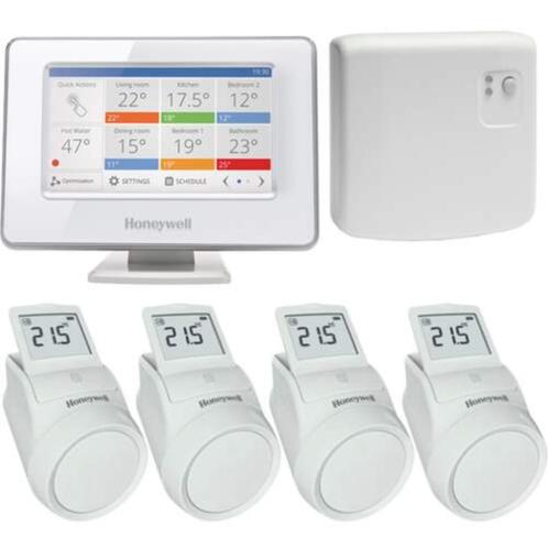 Honeywell EvoHome Wifi 4-zone pakket aan/uit ATP924G3010, Doe-het-zelf en Verbouw, Verwarming en Radiatoren, Nieuw, Minder dan 30 cm