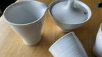 Arzberg 5 mokken,1 roomkan,1 suikerpot wit MOVE SEQUENCE, Huis en Inrichting, Keuken | Servies, Ophalen of Verzenden, Zo goed als nieuw