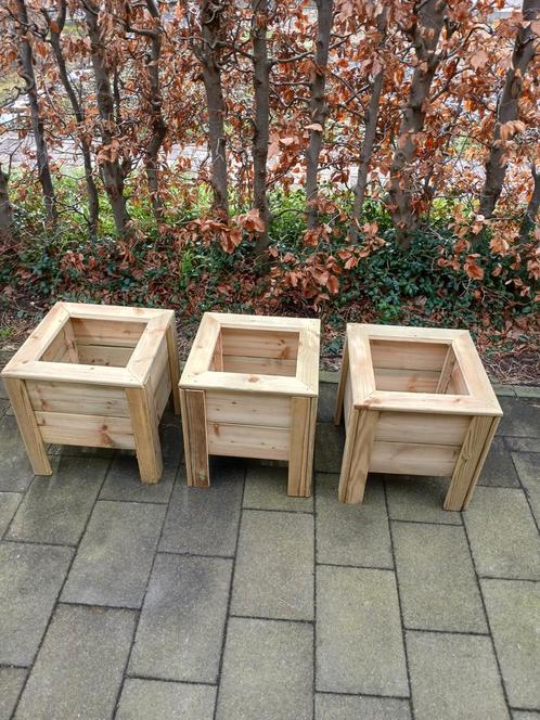 Mooie bloem bakken, Tuin en Terras, Bloembakken en Plantenbakken, Zo goed als nieuw, Hout, Rechthoekig, Ophalen