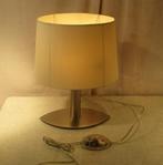 Prima Retro Tafellamp in metaal en stof - met dimmer, Huis en Inrichting, Lampen | Tafellampen, Ophalen of Verzenden, Zo goed als nieuw