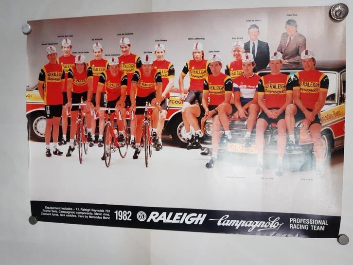 Poster Ti-Raleigh en Mercedes Benz Tour de France, Verzamelen, Posters, Zo goed als nieuw, Reclame, Rechthoekig Staand, Verzenden