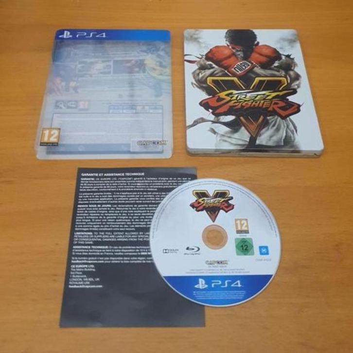 OPRUIMEN | PS4 | Street FIGHTER V STEEL BOOK, Spelcomputers en Games, Games | Sony PlayStation 4, Gebruikt, Vechten, 2 spelers