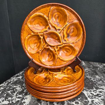 St Clement majolica aardewerk 6 oesterborden  beschikbaar voor biedingen