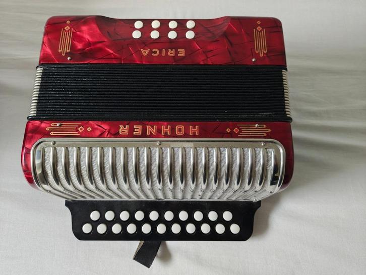 Hohner Erica CF knopaccordeon accordion, Muziek en Instrumenten, Accordeons, Gebruikt, 120-bas, Hohner, Ophalen of Verzenden