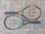 set van 2 tennisracket Dunlop power wedge wilson burn 100, Ophalen of Verzenden, Gebruikt, Racket, Wilson