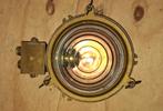 Antieke koperen scheeps/patrijspoort lamp., Antiek en Kunst, Ophalen
