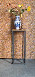 Metaal hout plantenzuil sokkel zuil plantentafel, Huis en Inrichting, Woonaccessoires | Zuilen en Pilaren, Ophalen, Zo goed als nieuw