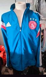 Ajax Adidas blauw jas, Maat 52/54 (L), Blauw, Ophalen of Verzenden, Zo goed als nieuw