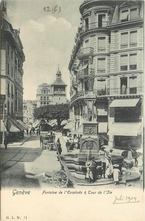 (379-005-013) Geneve Fontaine de l Escalade, Verzamelen, Ansichtkaarten | Buitenland, Overig Europa, Verzenden