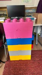 Lego opbergbakken in diverse kleuren 9 stuks, Huis en Inrichting, Ophalen of Verzenden, Zo goed als nieuw, 25 tot 50 cm, Minder dan 100 cm