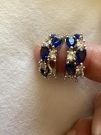 Nieuwe Oorbellen met Blauwe Edelstenen, Overige materialen, Blauw, Nieuw, Ophalen of Verzenden