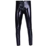 Zwarte lak leren heren legging met rits mannen strakke broek, Kleding | Heren, Verzenden, Nieuw, Zwart