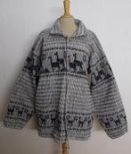 Alpaca print/folklore/Peru wollen unisex vest! XXL, Verzenden, Zo goed als nieuw, Maat 46/48 (XL) of groter, Grijs