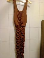 Sprekend Bruine Ruched Bodycon Jurk - Maat M, Maat 38/40 (M), Bruin, Bruin, Ophalen of Verzenden