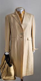 Pauw 5 lange blazer koetsiersjas linnen/ zijde 42/44, Kleding | Dames, Geel, Maat 42/44 (L), Pauw, Ophalen of Verzenden