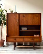 Vintage wandkast teakfineer, Ophalen, 100 tot 150 cm, Met deur(en), Zo goed als nieuw
