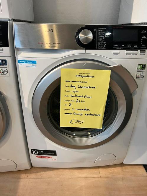 Aeg wasmachine 8KG pro sense A+++ . 3 maanden garantie., Witgoed en Apparatuur, Wasmachines, Zo goed als nieuw, Voorlader, 8 tot 10 kg